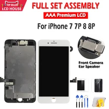Conjunto completo display lcd para iphone 7 8 plus tela lcd completa assembléia substituição para iphone 7 p 8 p 5S toque digitador da tela lcd