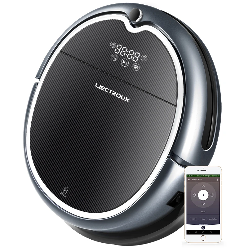 

Used LECTROUX Robot Vacuum Cleaner Q8000 WiFi, Map Navigation, Wet and Dry Mop, Suction 3KPa Virtual Blocker For Hard Floor