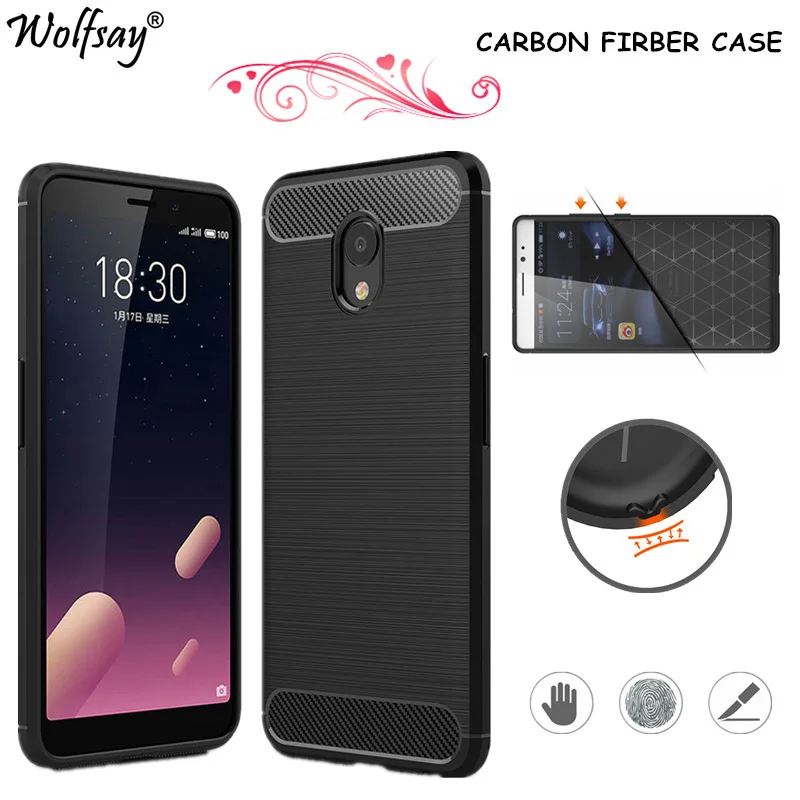 Wolfsay Phone Cover Meizu M6S Case Shock-Proof Soft Rubber Silicone sFor For M6s mblu S6 Fundas | Мобильные телефоны и