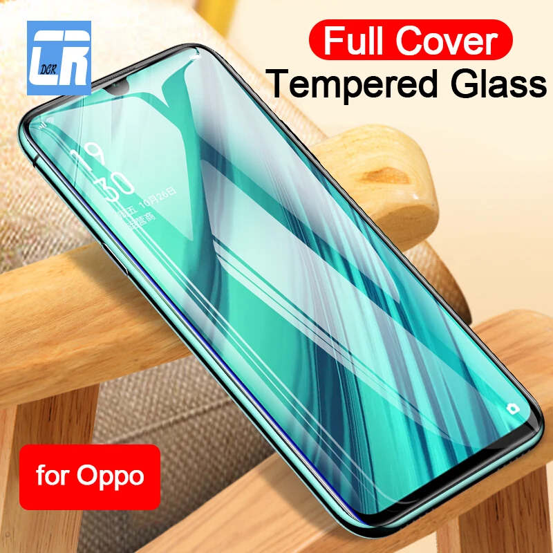 Полное покрытие из закаленного стекла для OPPO Realme X Lite Reno Z Защита экрана K3 A1K A3 A3S A5 A7