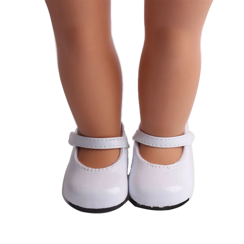 Куклы обувь Американский круглый носок обувь PU материал 9 цветов подходит 18 дюймов девочка и 43 см кукла игрушки аксессуары