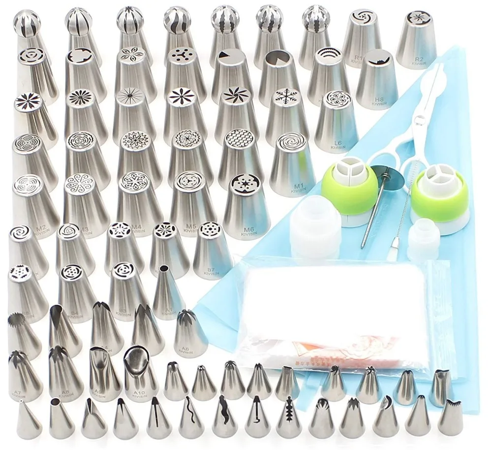 

109PCS Pastry Nozzles Set Icing Piping Tips Russian Korean Style Ball Shape Nozzle Cake Decorating Tool Bakeware Accessories