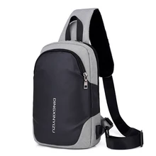 Новая Противоугонная usb зарядка нагрудная сумка для мужчин слинг сумка на плечо повседневные мужские сумки через плечо водонепроницаемый дорожный нагрудный рюкзак