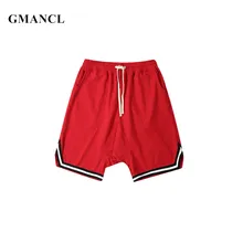 GMANCL, мужские свободные летние шорты в стиле хип-хоп на завязках, бермуды, высокое качество, уличная одежда, одноцветные мужские повседневные шорты для бега, пляжные шорты