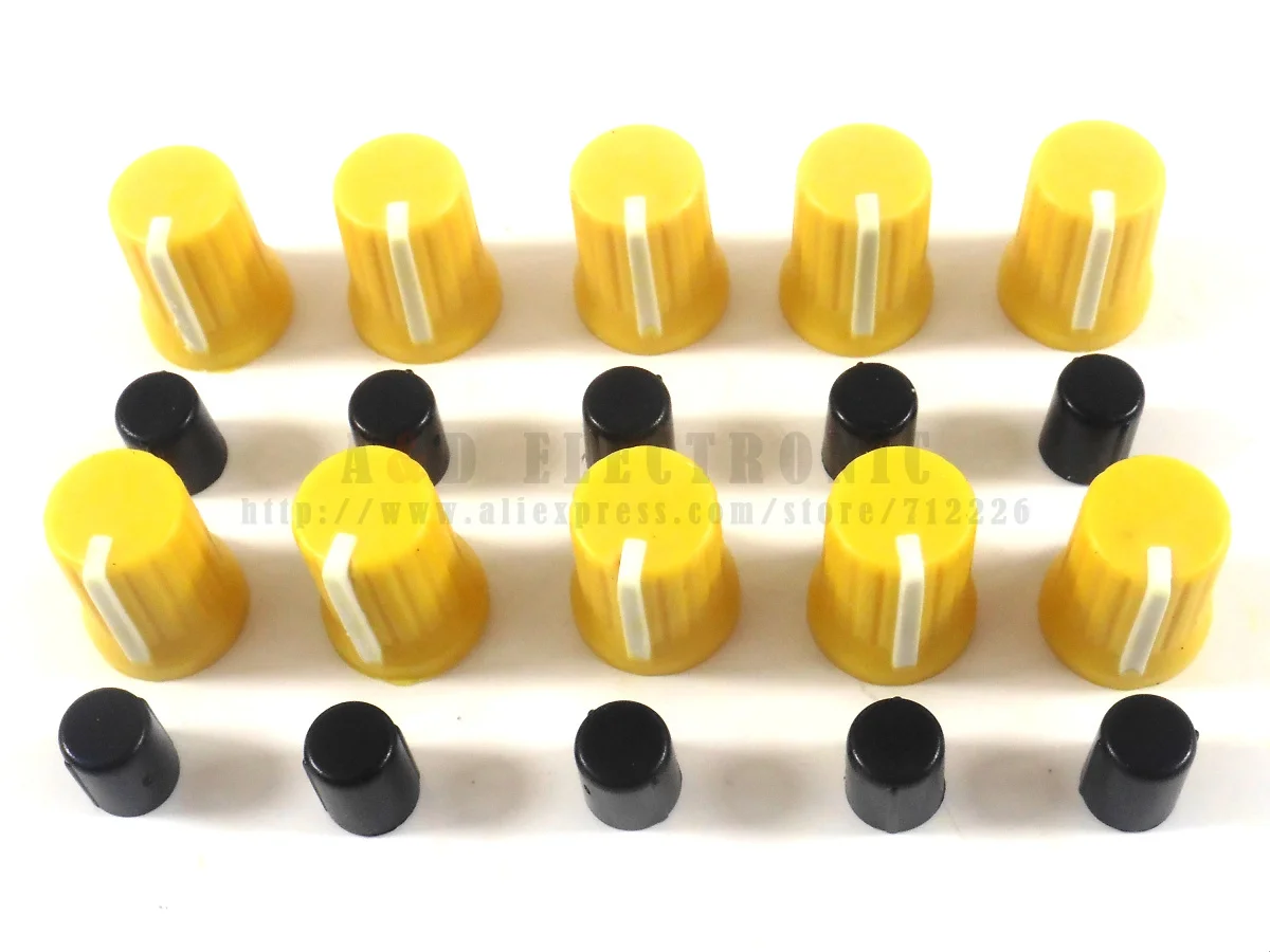 

10pcs/lot yellow color Rotary Control Knob fit For Pioneer XDJ-RX R1 RZ AERO DJM-T1 S9 DIY DJ