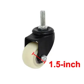 

Uxcell Hot Sale 2Pcs 1.5-inch Dia PP Single Wheel M8 x 25mm Threaded Stem Universal Caster for the Furniture,Shopping Cart