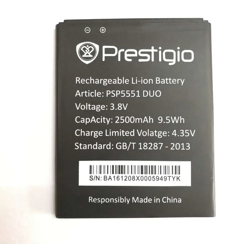 2500mAh Сменный аккумулятор для Prestigio Grace S5 LTE psp 5551DUO psp 5551 psp 5551 DUO Bateria батареи для мобильных телефонов