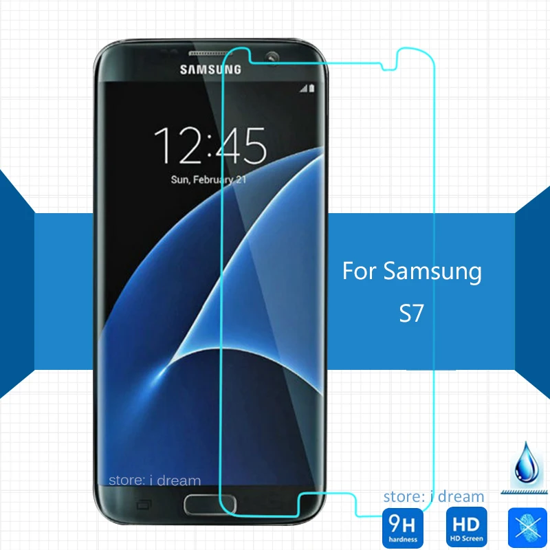 For Samsung Galaxy S7 tempered glass screen protector 2.5 9h Safety ...