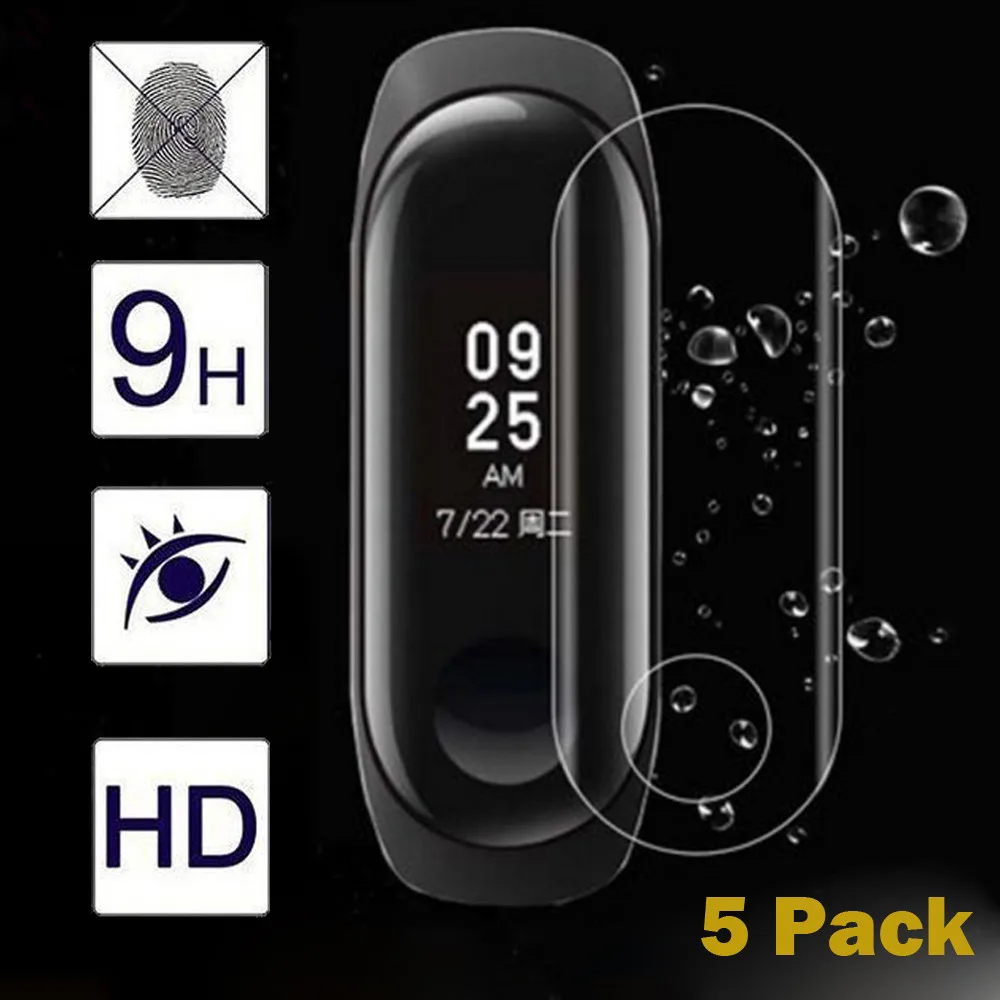 

HIPERDEAL 5PC 3D HD Screen Curved Surface Transparent Protection Film For Xiaomi Mi Band 3 Bracelet Screen Protector JANN07 D30
