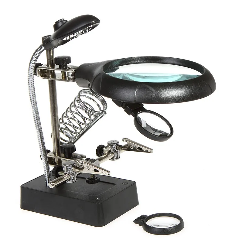 2-5X-7-5X-10X-LED-Light-Magnifier-Desktop-magnifying-glass-Loupe-with-Light-Helping-Hand