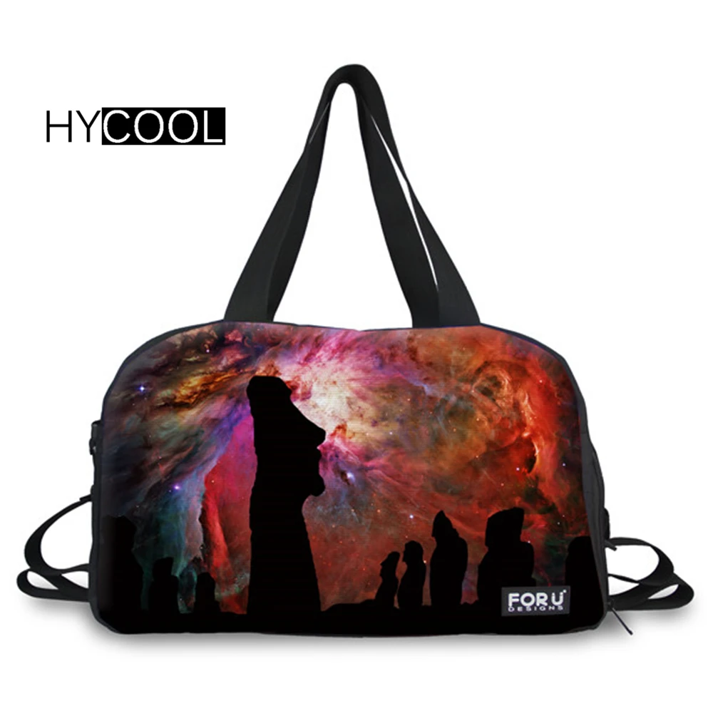 HYCOOL Sports Bag For Women Fitness Multifunction Outdoor Traveling Camp Handbag Breathable Gym Athletic Bags 3D Starry Painted