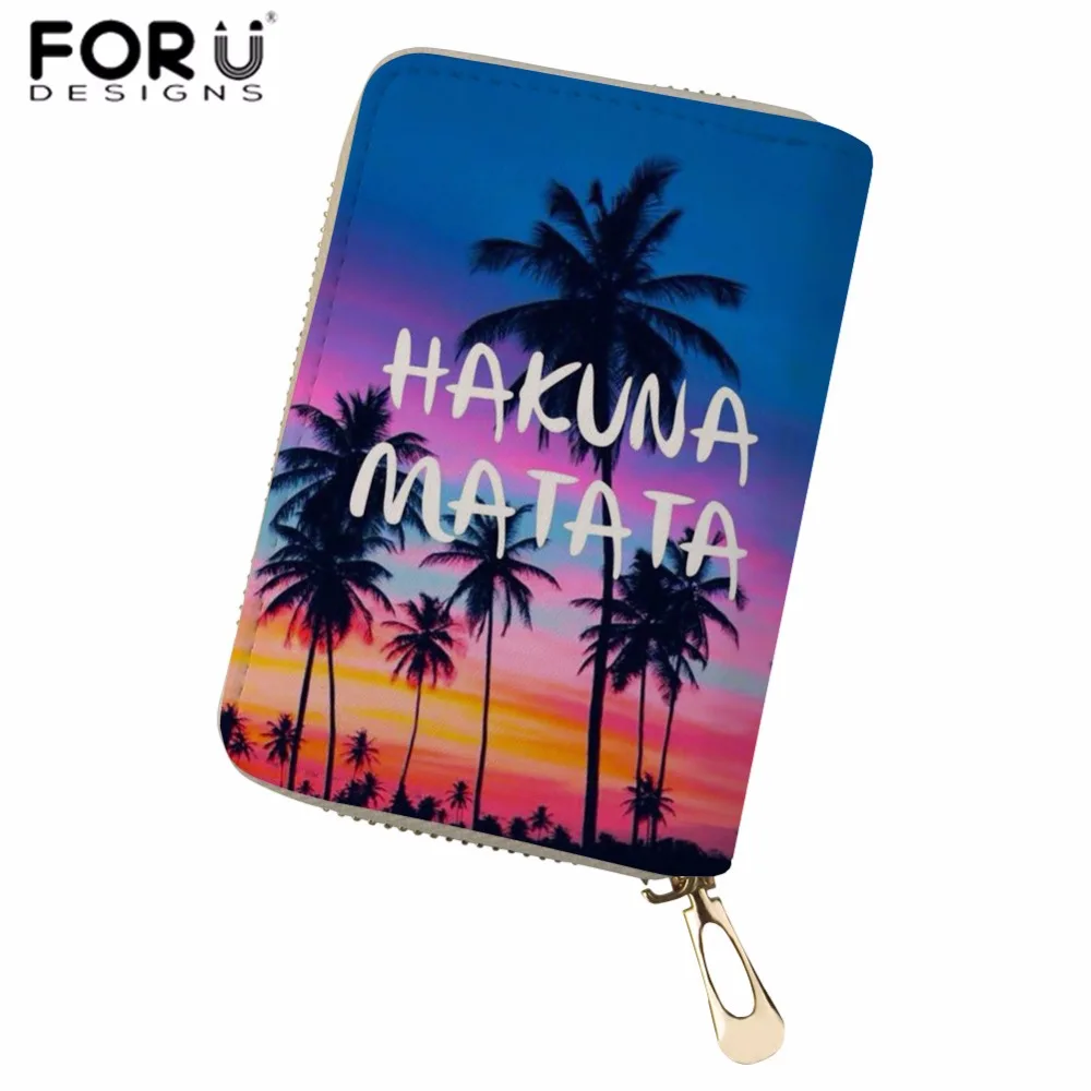 

FORUDESIGNS Women Card ID Holder Landscape Print PU Leather Credit Card Holder Ladies Card Protect Cover Driving License Cover