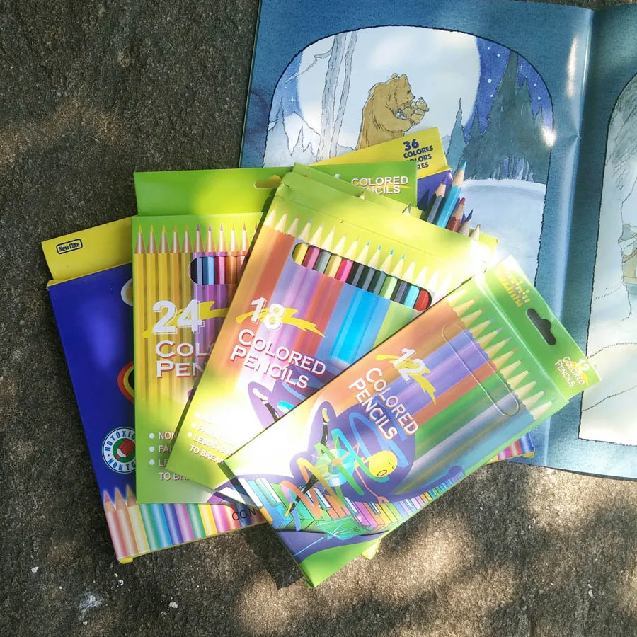 Pensil Warna Air Lukisan Warna Gambar Pensil Pensil Sekolah Anak