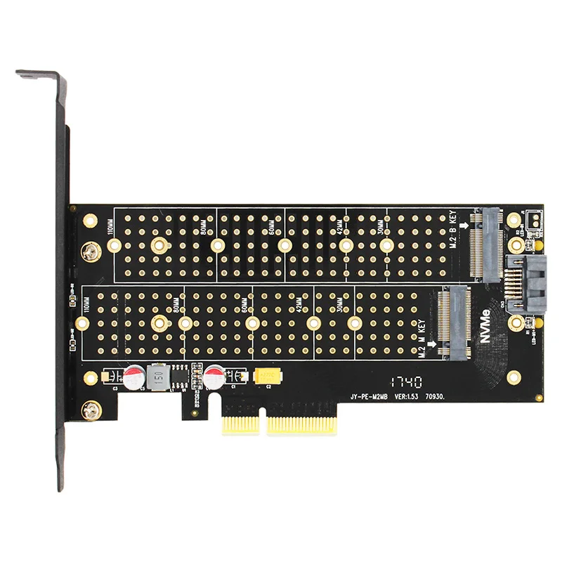 

M.2 Expansion Nvme Adapter Ngff To Pcie-3.0 Cooling Fan With Fan Aluminum Cover 12V+3.3V Ssd Dual Interface Sata3