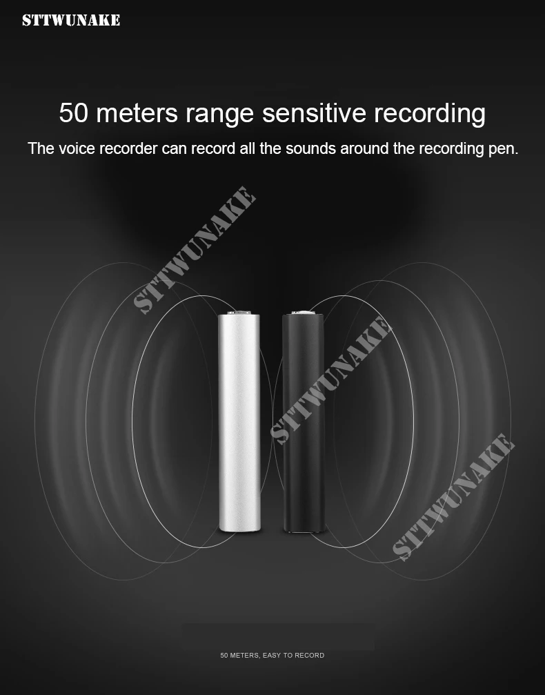 STTWUNAKE мини аудио диктофон 600 часов записи Магнитный Профессиональный цифровой HD диктофон denoise дальний скрытый