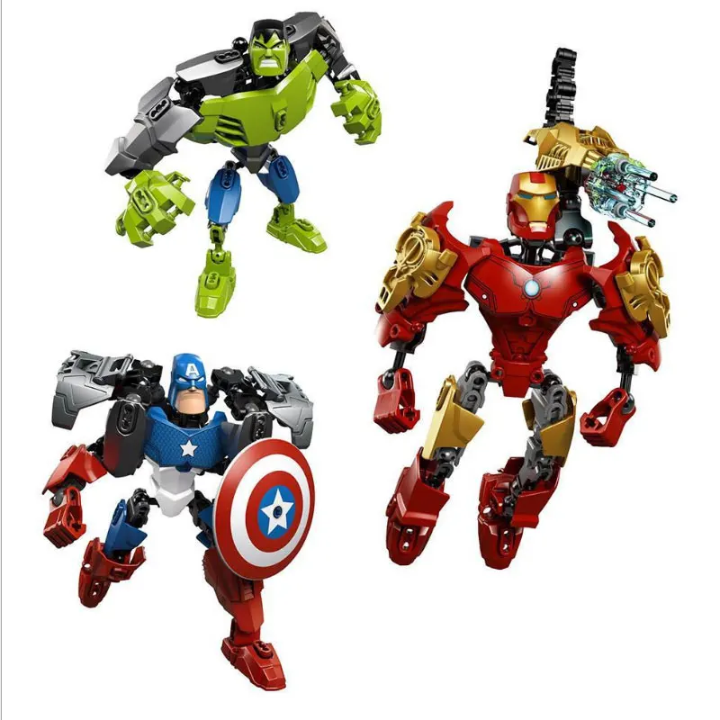 Splicing Avengers Hero Captain Captain America Batman Puzzle Children Building Action Game Model Brick Kids Toys