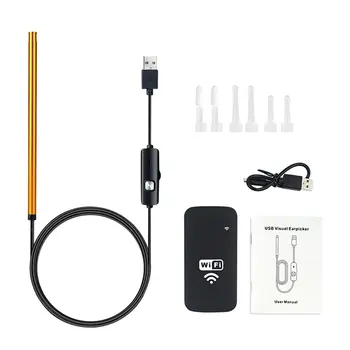 

WiFi ear IP67 inspection camera waterproof ear endoscope 6 adjustable LED lights for iphone IOS Android smart phone tablet