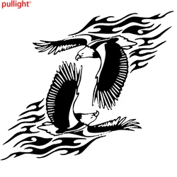 2 X Large Car Side Fly Aigle Flame Sticker Graphics 4x4 Decals Vinyl Decal
