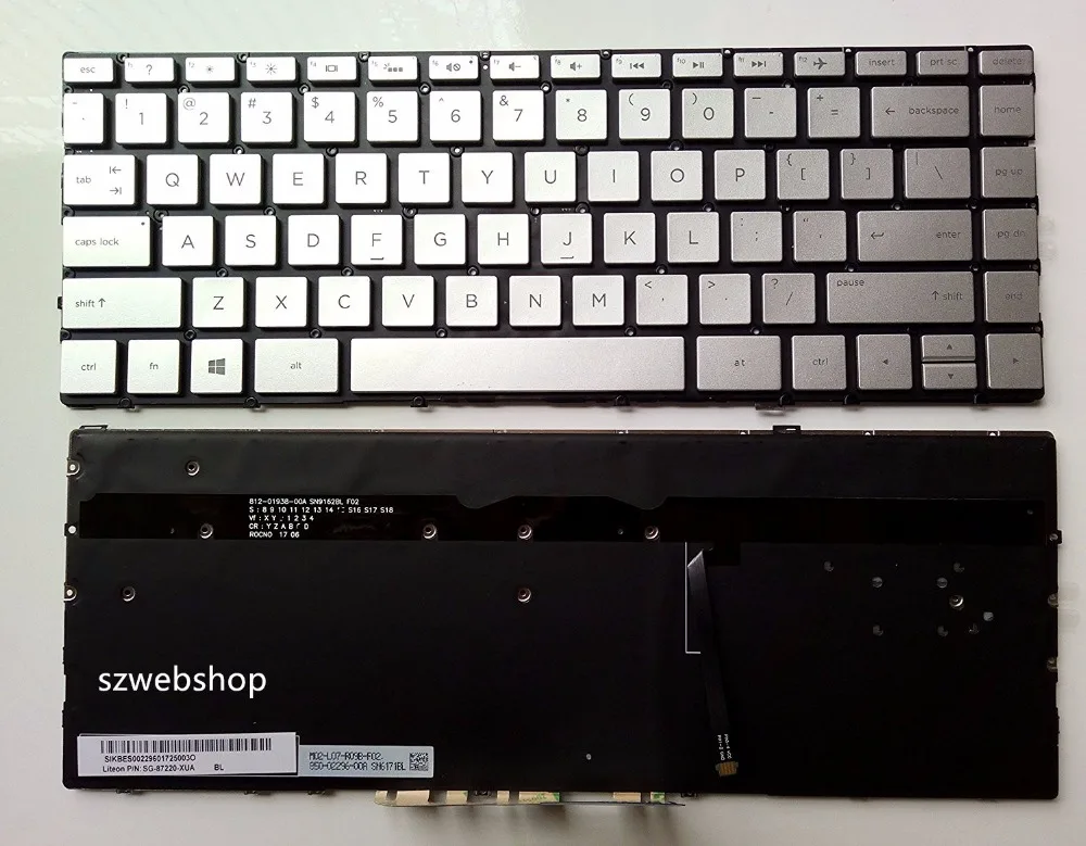 Клавиатура с подсветкой для HP Spectre x360 13-w series 13-w013dx 13-w014dx 13-w023dx 13-w063nr 13-W010CA 13-W020CA |