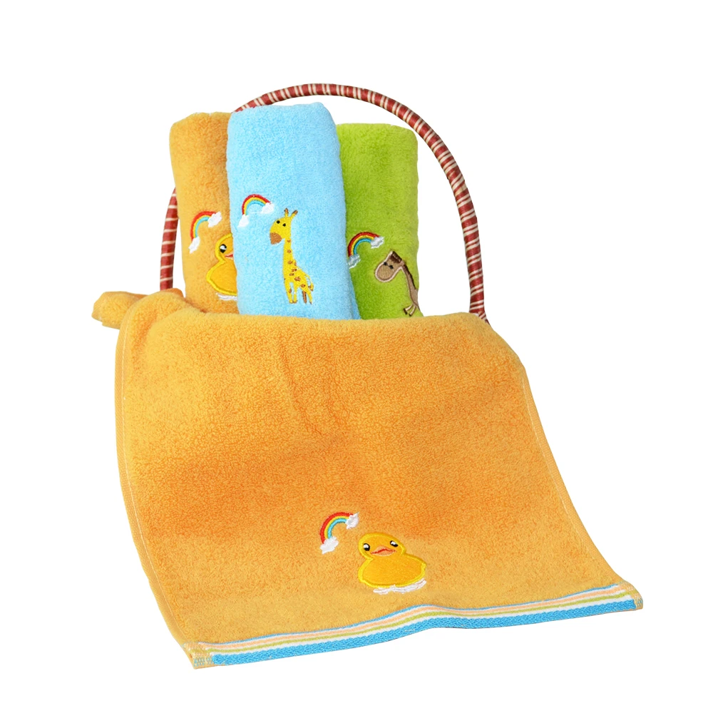 Детское полотенце из хлопка, милое детское полотенце с вышивкой, набор логотипов