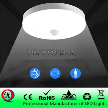 

LED Ceiling Lamp 50w 18w PIR Motion Sensor Lamp Surface Mounted Auto Smart Sounds Control AC 110V 220V Round Panel Light