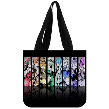 

Touhou Project Custom Tote Bag Reusable Handbag Women Cotton Canvas Shopping Bags Customize Your Images Print Gift