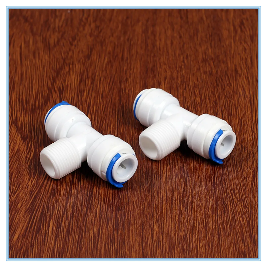 5PCS Reverse Osmosis System Fitting T Shape Tee 3/8" OD Hose To 3/8