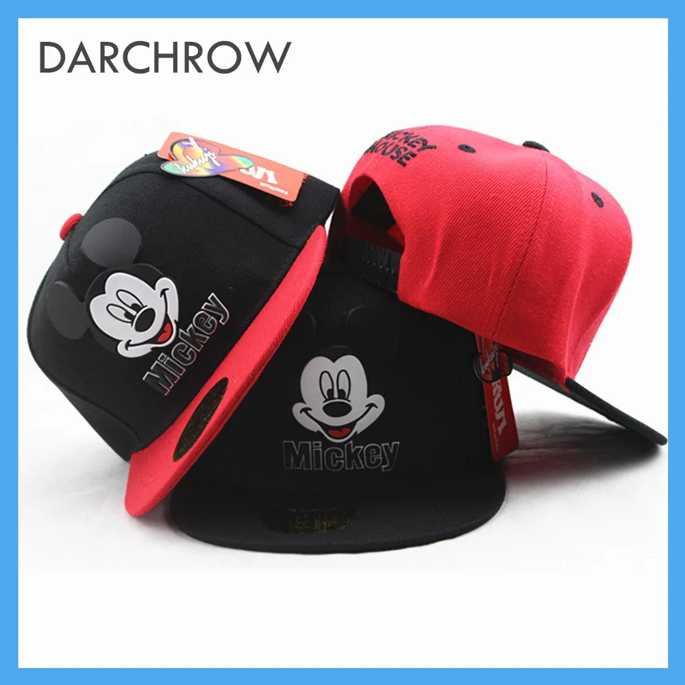 

2019Hot 3-8 Years Old Spring And Summer Children's Hat Cute Fun Mickey Children Baby Baseball Cap Cotton Cartoon Hat Hip Hop Hat