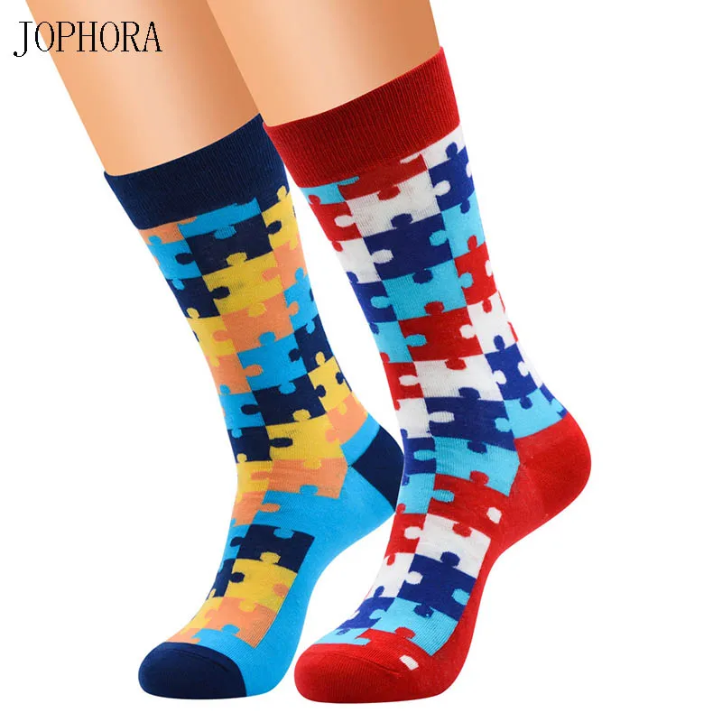 

JOPHORA Mew 2019 hot sale direct foreign trade puzzle style men's socks