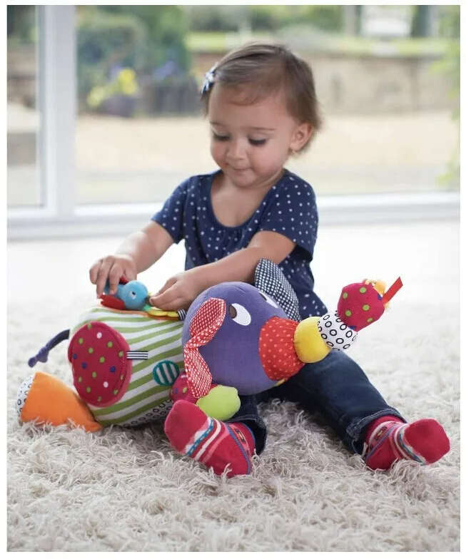 Для занятий с новорожденными игрушки детские большие слон погремушки для коляски мобильные телефоны Детские Brinquedos образовательные плюшевые игрушки для малышей