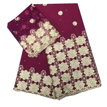 

Hot Sale African Cotton Swiss Voile Lace Fabric High Quality With Stones Swiss Voile Lace In Switzerland Lace Fabric ly64-408