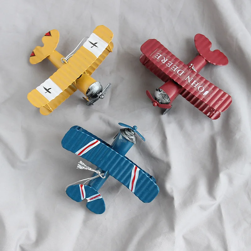 

Mini Airplane Model Aircraft Figurine Biplane Crafts Child Gift Home Office Desktop Decor Ornaments Furnishing Articles