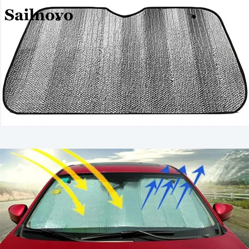 Sailnovo 126 см x 61 5 складные солнцезащитные козырьки для окна автомобиля лобового