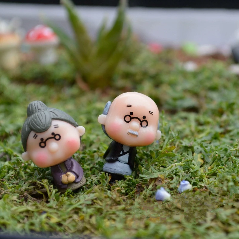 1ペア工芸盆栽ドールハウスミニチュアdiy歳おばあちゃん妖精庭gnome動物苔テラリウム自宅のデスクトップの装飾 Decorative Decorative Decorative Home Decordecor Diy Aliexpress