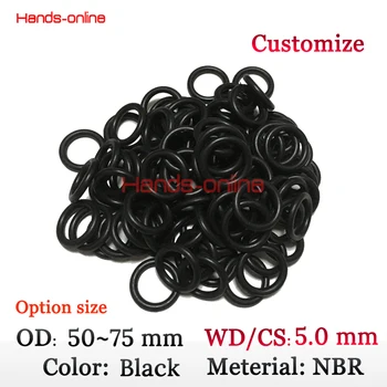 

10X O.D 50 52 55 58 60 62 65 67 70 72 75 mm x 5mm Section Select OD from 50mm to 75mm Rubber O-Ring gaskets