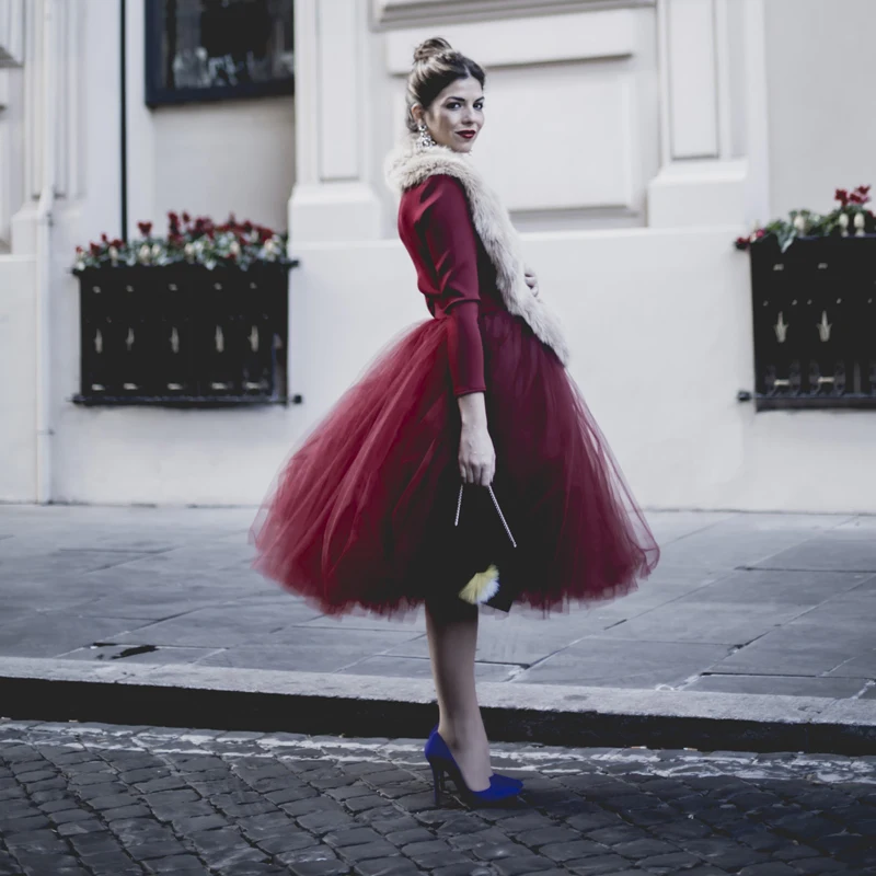burgundy tutu dress