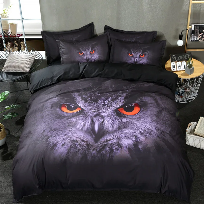 3d Owl Printed Bed Linen Bedding Set 3d Comforter Bed Cover Quilt