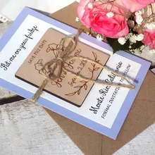 Пользовательские Цветочные деревенские свадебные пригласительные открытки с деревом сохранить дату магниты прием гостей в доме невесты сувениры подарки