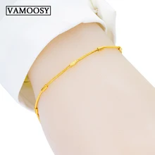Изящный золотой браслет 24 K, серебряные браслеты-цепочки в виде змеи для женщин, браслеты-Подвески DIY, Свадебный женский ювелирный браслет