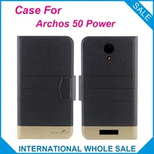 Hot! Archos 50 Caso Poder Novo Negócio Da Moda fecho Magnético Ultrafino Da Aleta de Alta qualidade Estojo De Couro Para Archos 50 de Energia