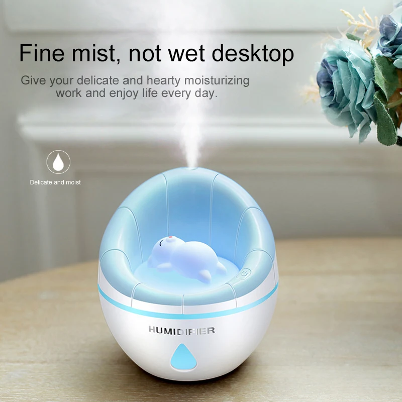 

2019 Drop Shpping Colorful Night Light 350ml Air Humidifier Portable Fashion Airpurifier Colorful Nightlight Yoga USB Charging