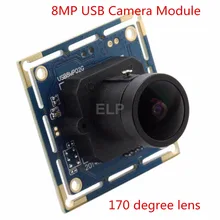 ELP 170 градусов объектив «рыбий глаз» 8MP imx179 камера USB2.0 с портом USB для HD с высоким разрешением видео изображения