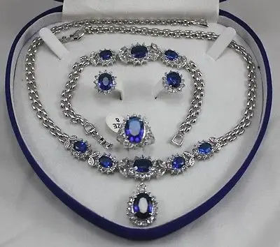 

ER301 Crystal Ring Pendant Necklace Stud Earrings Bracelet Jewelry Set>>18K GP Plated gold Bridal wide watch wings queen JEWE