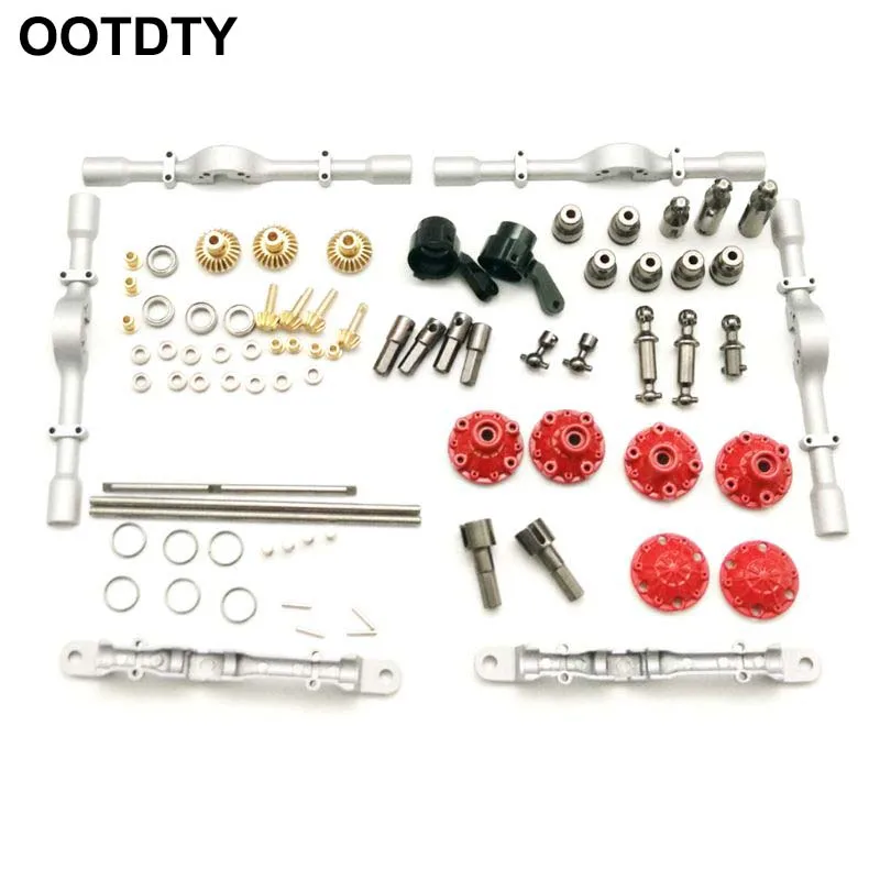 

6x6 Bridge Axle Front Rear Metal Spare Parts For WPL 1/16 B16 B36 RC Car Accessories