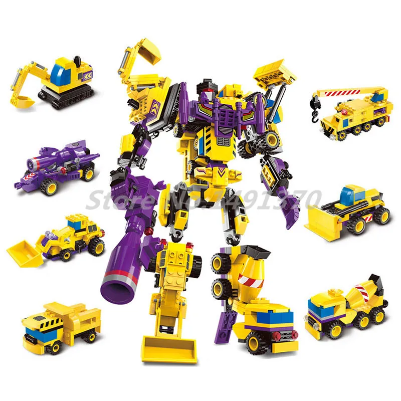 

Stacking Blocks Mars Creator God of War Fight Robot 7 in 1 Enlighten 1401 Model Educational Bricks Toys For Children