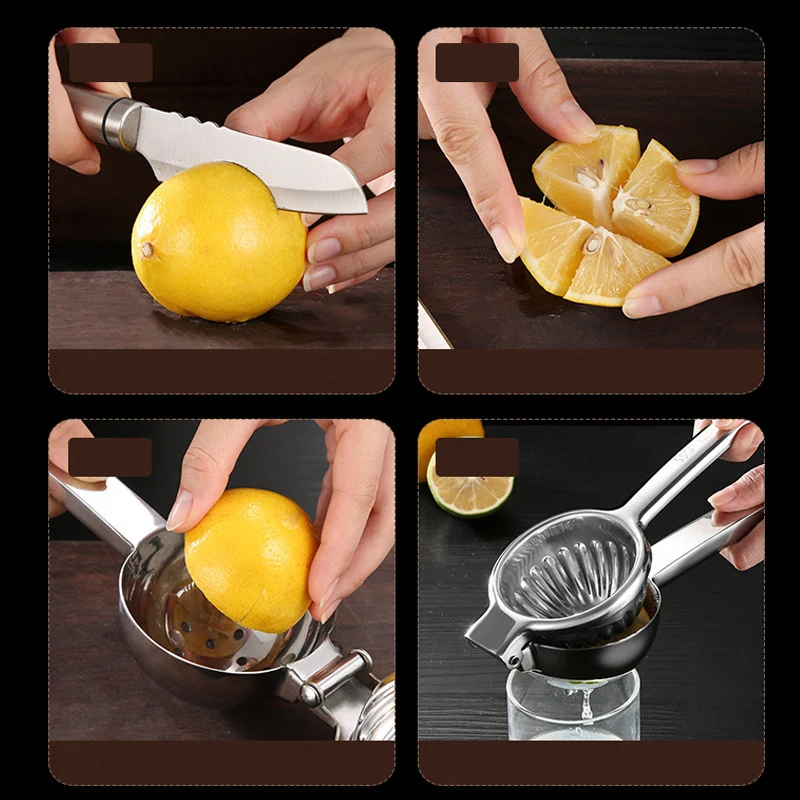 Mini Juicer 304 Stainless Steel Handhold Manual Squeezer Orange Lemon Juice Maker Press Squeezer Citrus Juicer Dropshipping
