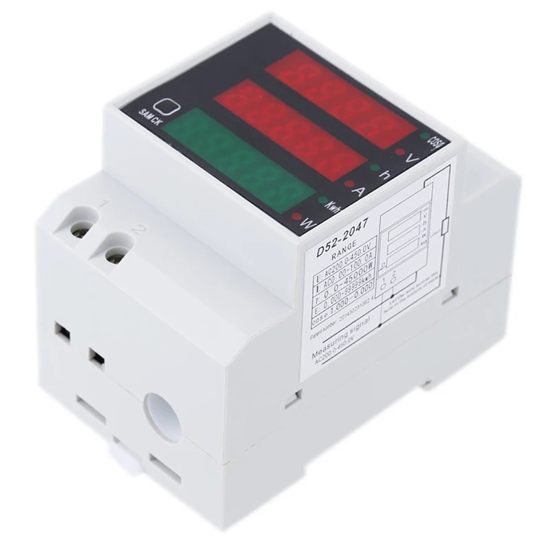 

200-450V Multifunctional Ampere meter Digital DIN Rail Current Ampere meter Voltmeter Indicator Power Meter