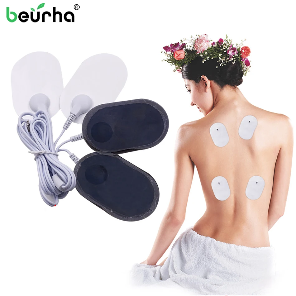 20PCS Electrode Patches Silicone Gel Tens Units Replacement Pads For