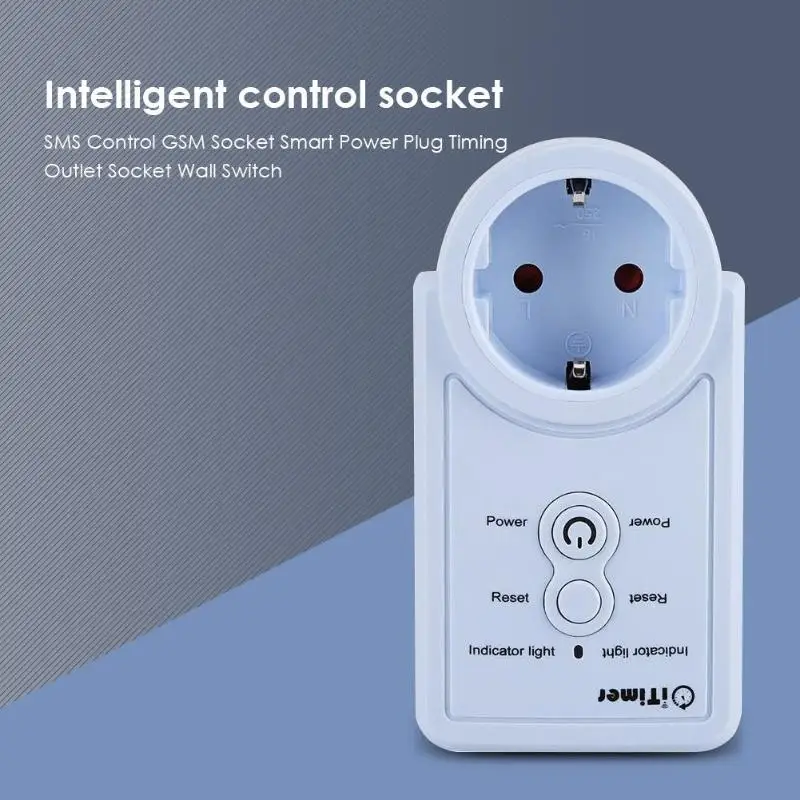SMS Control GSM Socket Smart Power Plug Timing Outlet Socket Wall Switch
