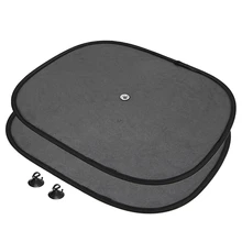 2 pièces pare-soleil de fenêtre de voiture pare-soleil pare-soleil côté maille couverture bouclier protection solaire noir W91F